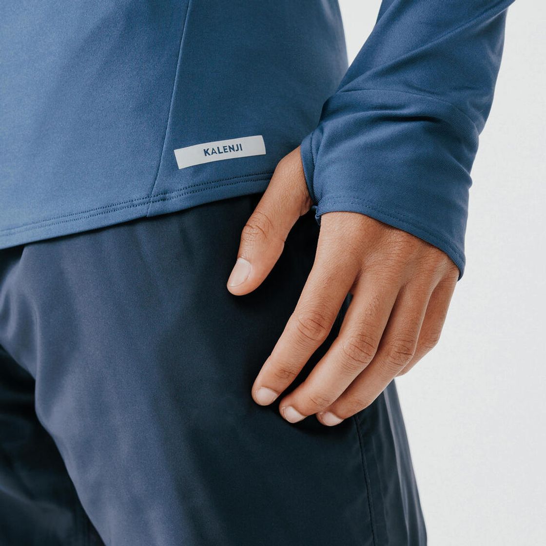 데카트론 남성 하프집 러닝 긴팔 티 런 웜 100 어비스 블루(DECATHLON Men's Half-Zip Running Long-Sleeved T-Shirt Run Warm 100 Abyss Blue) - 6