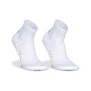 DECATHLON Running Mid-Cut Socks 2 Pairs Fine Run 500 Ultra White