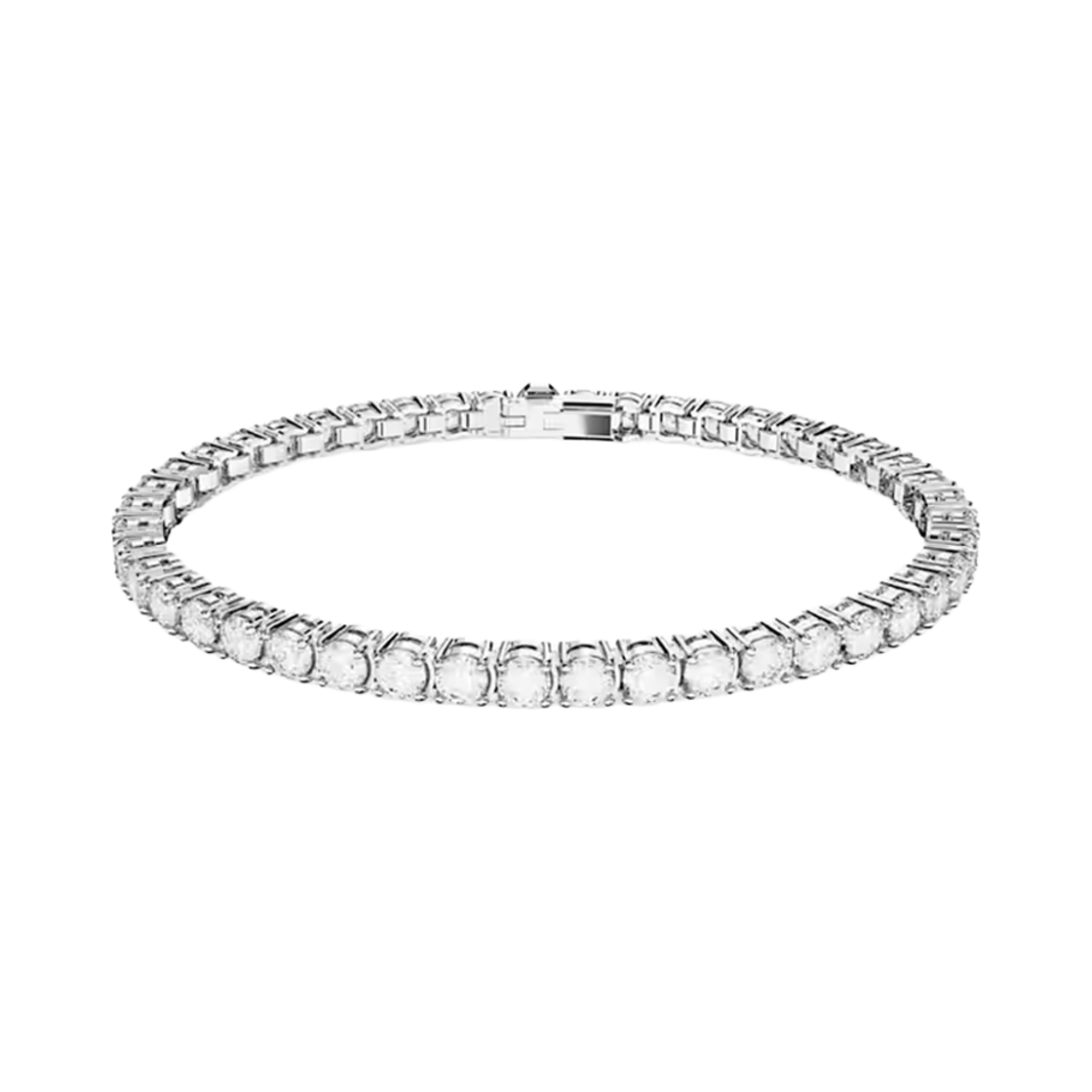 [17% 쿠폰] 스와로브스키 매트릭스 테니스 브레이슬릿 L사이즈 화이트 로듐 플래팅 (쇼핑백 포함)([17% 쿠폰] Swarovski Matrix Tennis Bracelet L Size White Rhodium Plated) - 2
