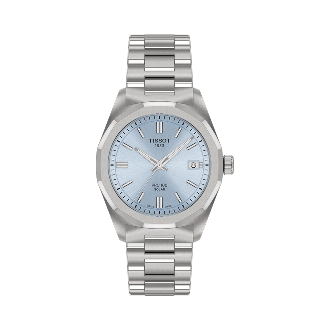 T151.822.11.351.00 [25% 쿠폰] Tissot PRC 100 Solar Quartz 34mm Stainless Steel Ice Blue