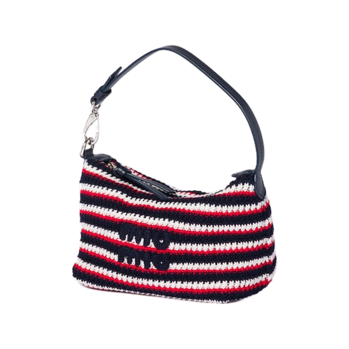 미우 미우 크로쉐 파우치 블루 레드(Miu Miu Crochet Pouch Blue Red) - 2