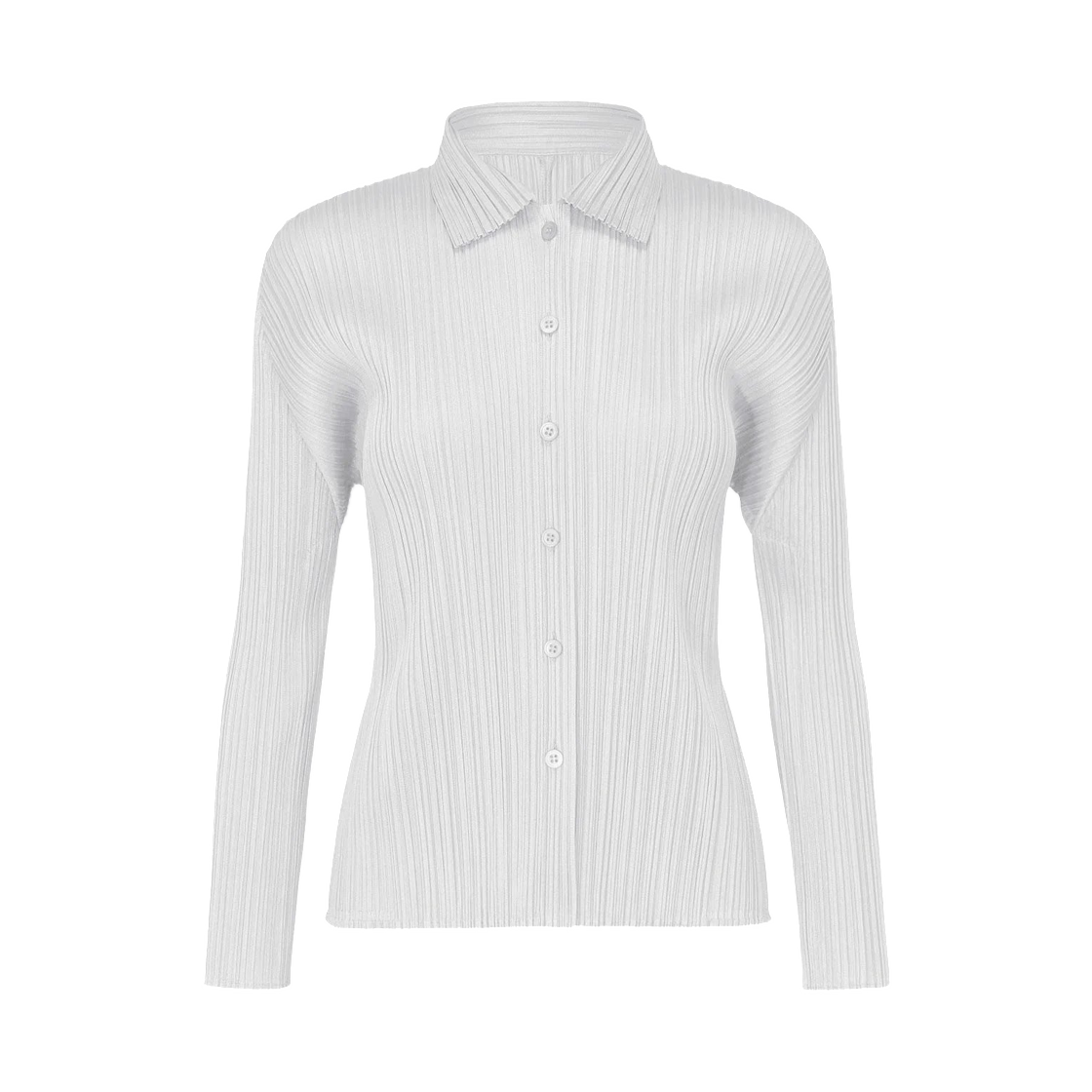 PP15-JJ105-10 (W) Pleats Please Issey Miyake Basics Shirt Light Gray