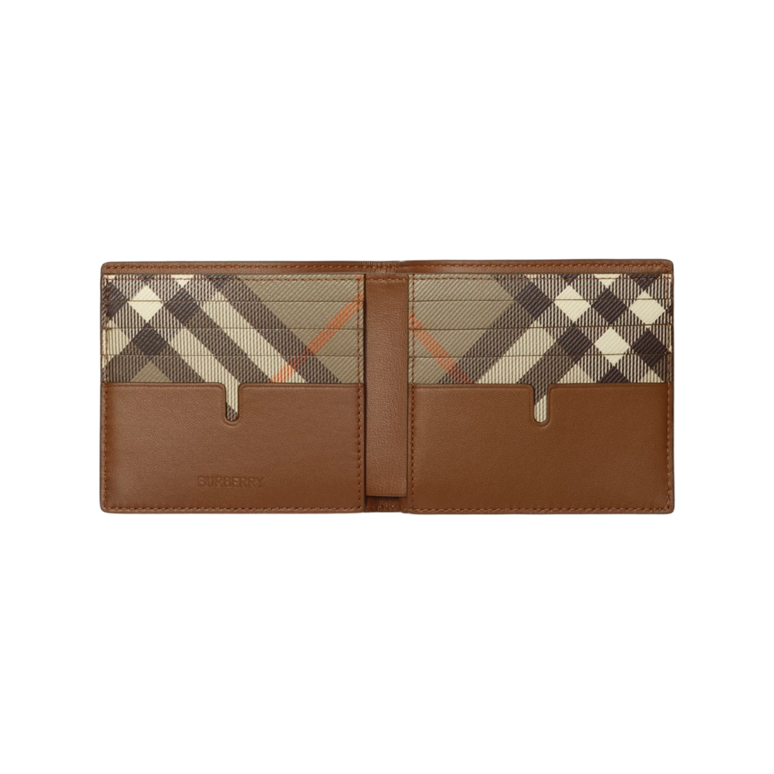 버버리 팝아슈 체크 바이폴드 월렛 핀치 브라운 헤이즐 브라운(Burberry Pop Check Bifold Wallet Finch Brown Hazel Brown) - 2