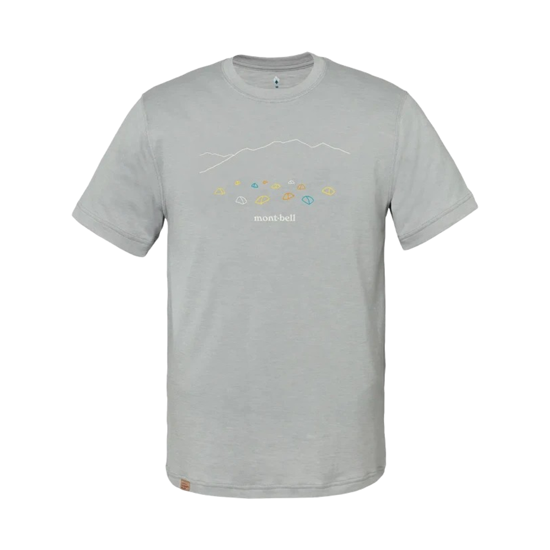 1114615 Montbell Merino Wool Plus Light Sky High Camp T-Shirt Light Gray