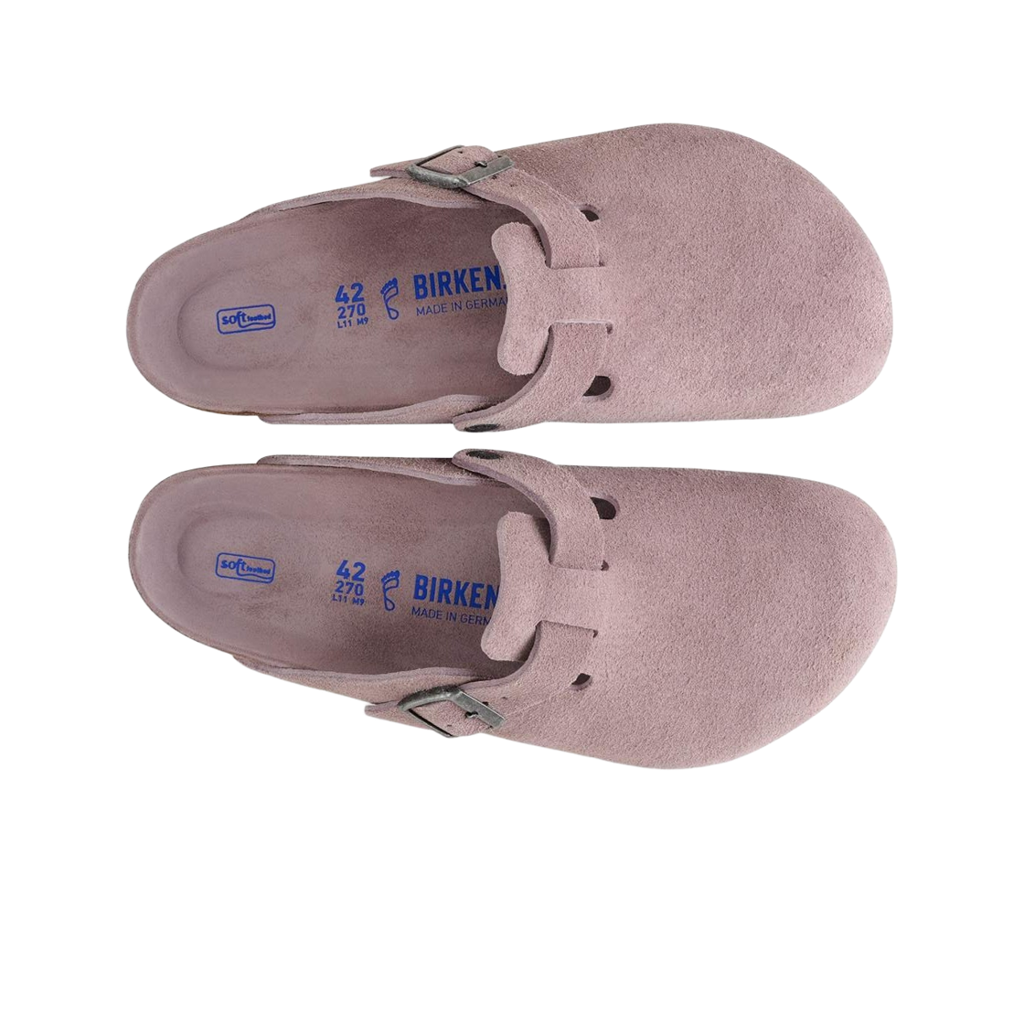 버켄스탁 보스턴 스웨이드 레더 페이디드 퍼플 - 레귤러(Birkenstock Boston Suede Leather Faded Purple - Regular) - 2