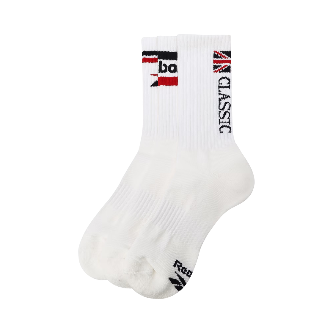 리복 로고 믹스 크루 삭스 화이트 (3개입)(Reebok Logo Mix Crew Socks White (3 Pack)) - 1