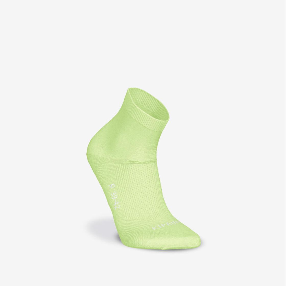 데카트론 러닝 중목 양말 2켤레 파인 런500 레모네이드 옐로우(DECATHLON Running Mid-Cut Socks 2 Pairs Fine Run 500 Lemonade Yellow) - 4