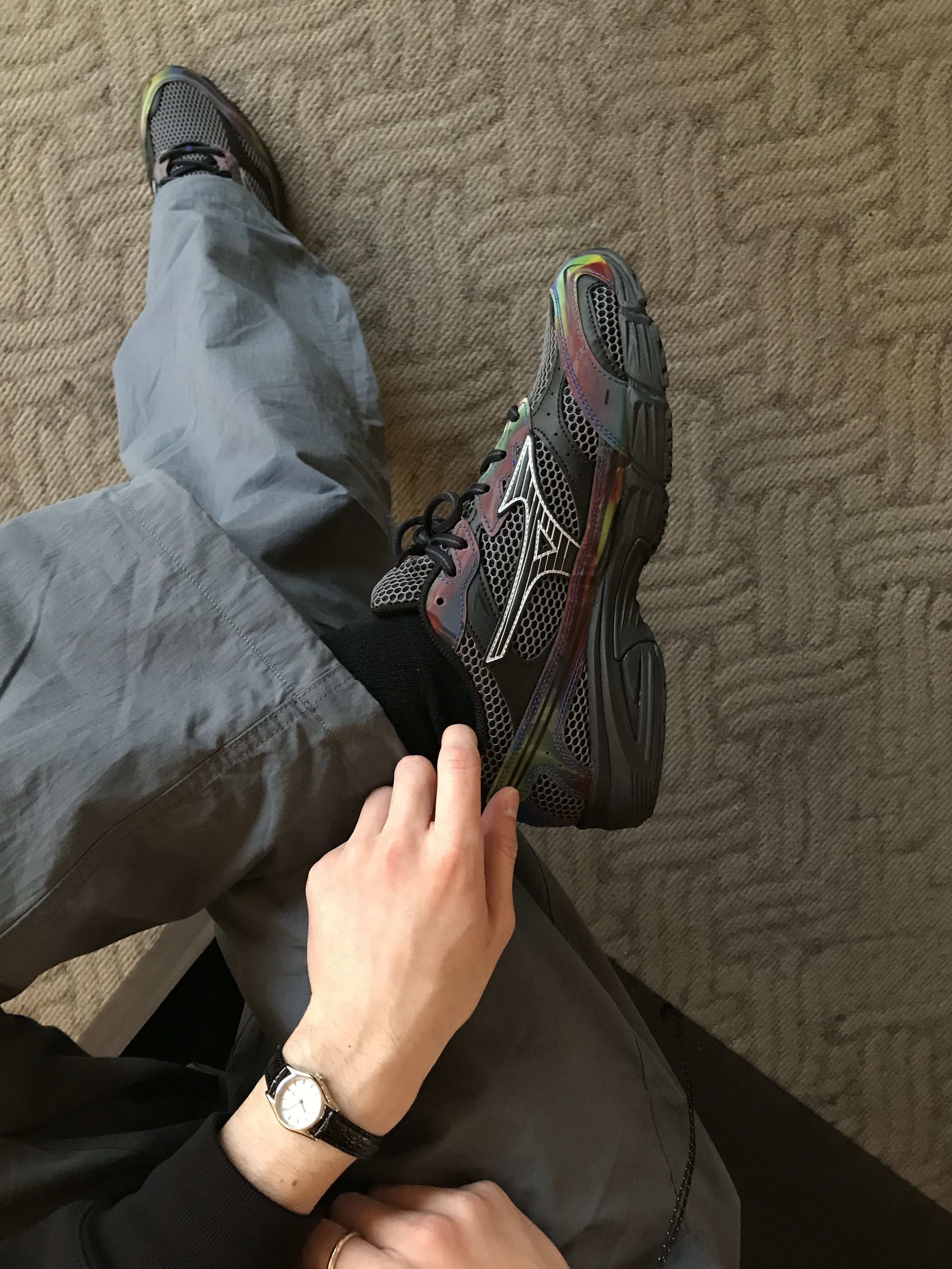 Mizuno MXR Dress Blues Black 착용 스타일 - 2