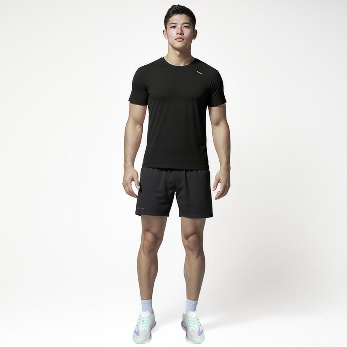 데카트론 남성 러닝 심리스 반팔 티 컴포트 런 500 스모크 블랙(DECATHLON Men's Running Seamless Short-Sleeved T-Shirt Comfort Run 500 Smoke Black) - 2