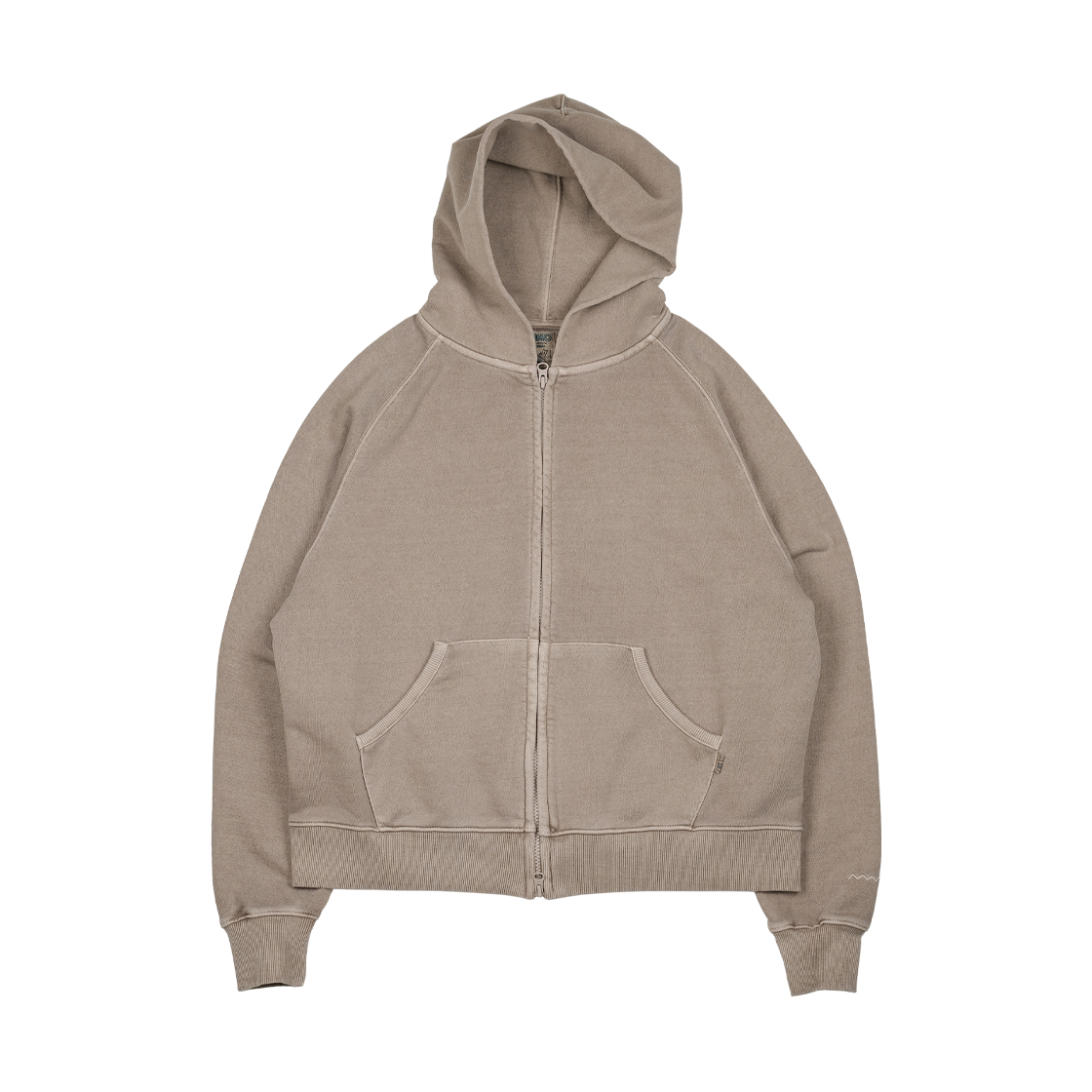 에메모가든 피그먼트 다잉 후디 집업 베이지(mmogarden Pigment Dyed Hoodie Zipup Beige) - 1