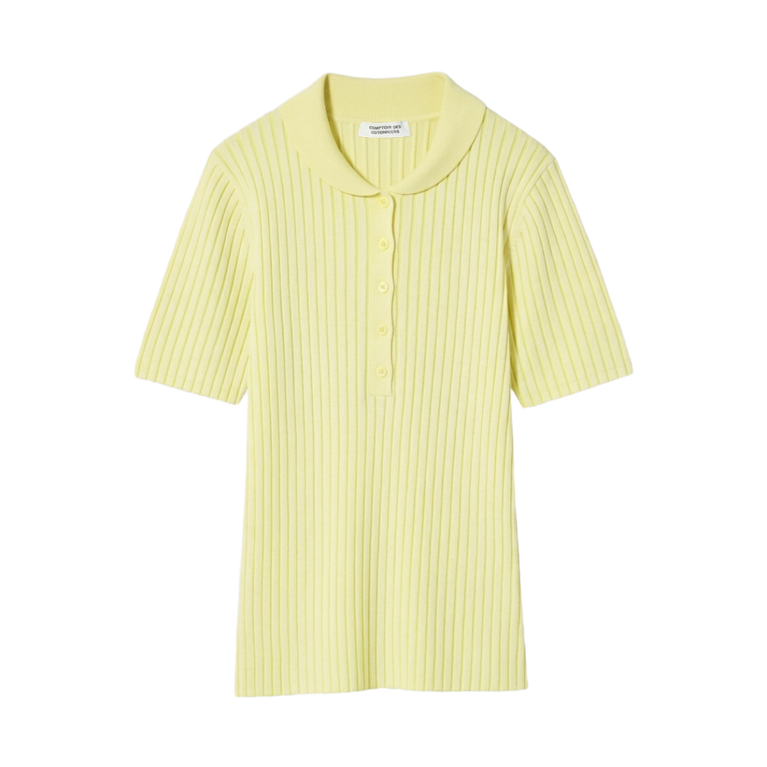 484635-43 (W) Uniqlo x Comptoir des Cotonniers Pleated Knit Polo Sweater Yellow