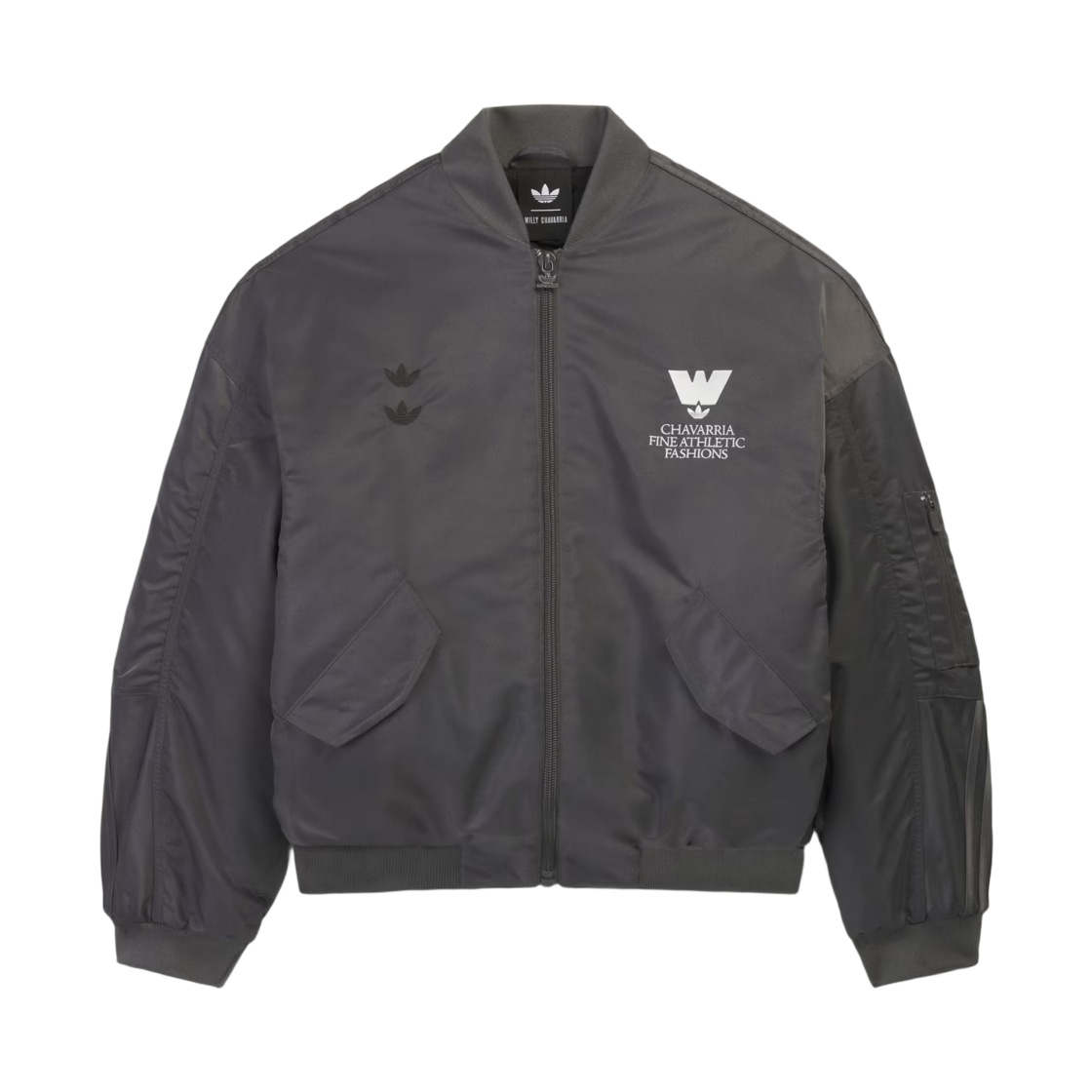 KV2248 Adidas x Willy Chavarria Bomber Jacket Grey Six - KR Sizing