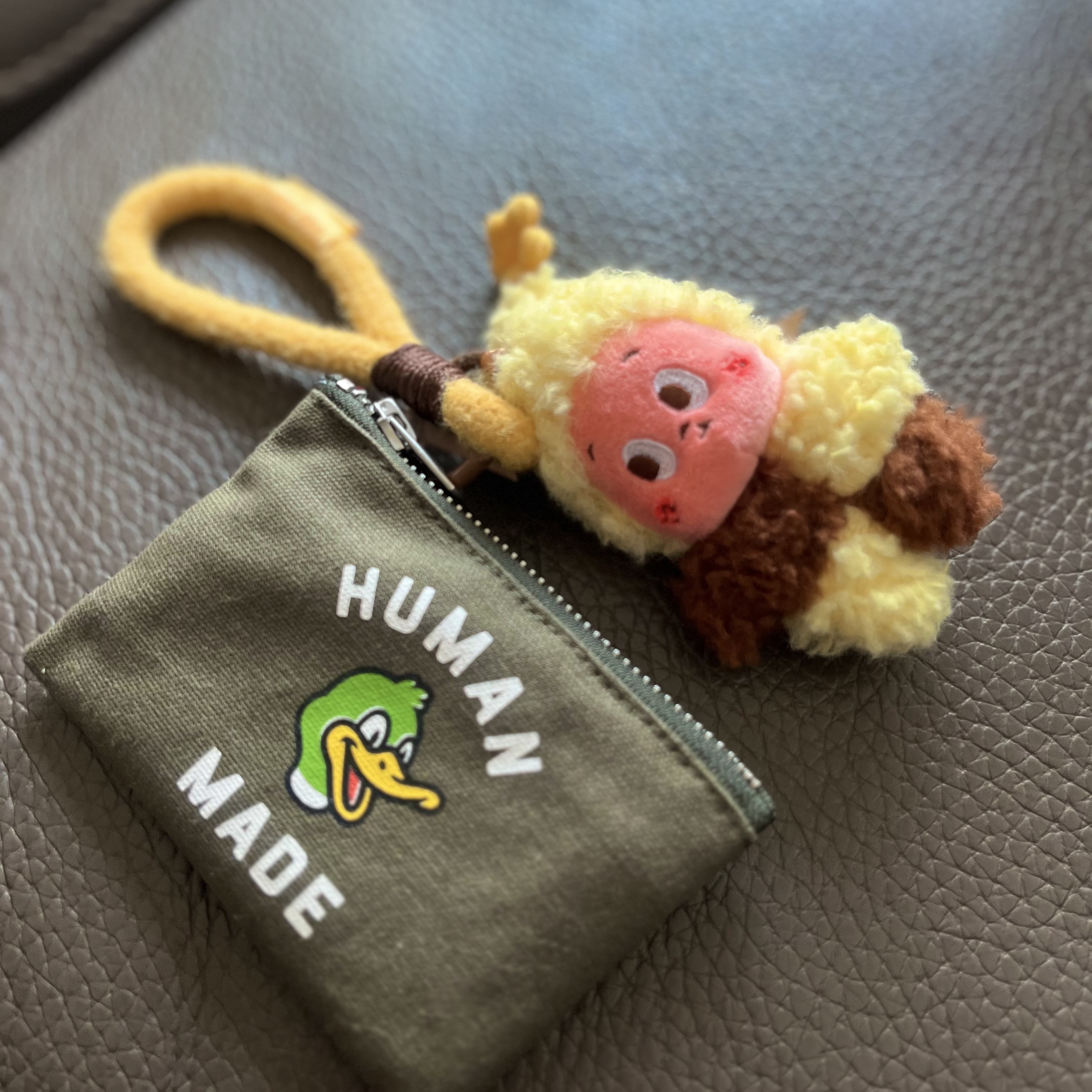 Pop Mart Twinkle Twinkle Savor the Moment Series-Fresh-Baked Mini Cookies Plush Pendant Salty Cookie (Opened Case), Human Made Card Case Olive Drab 착용 스타일