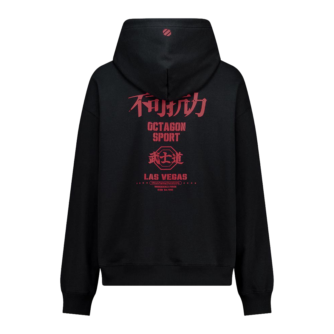 U2HDW1309BK UFC SPORT Undeniable Force III Oversized Fit Hoodie Black