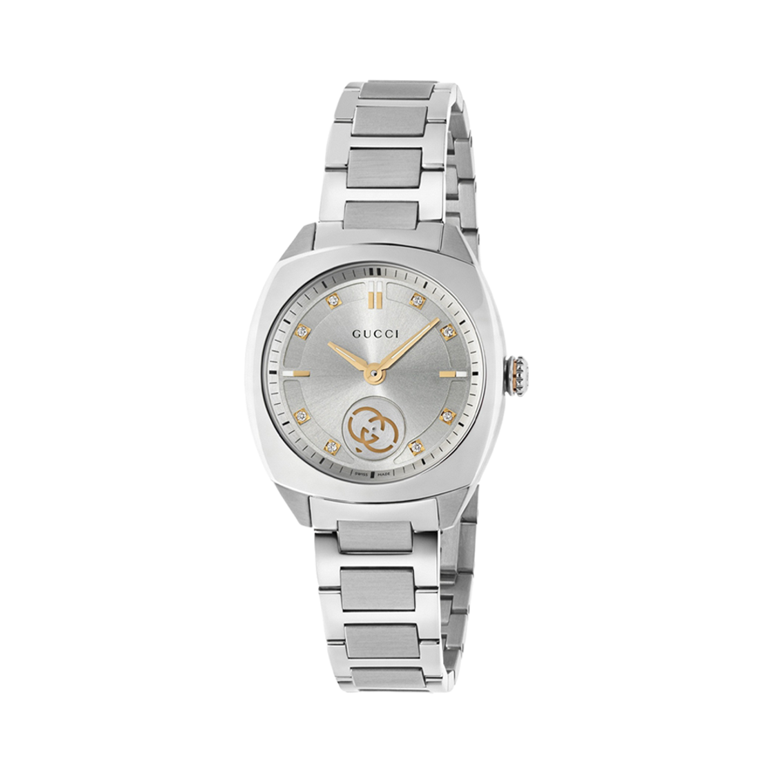 YA142510 [20% 쿠폰] Gucci Interlocking Quartz 29mm Stainless Steel Silver