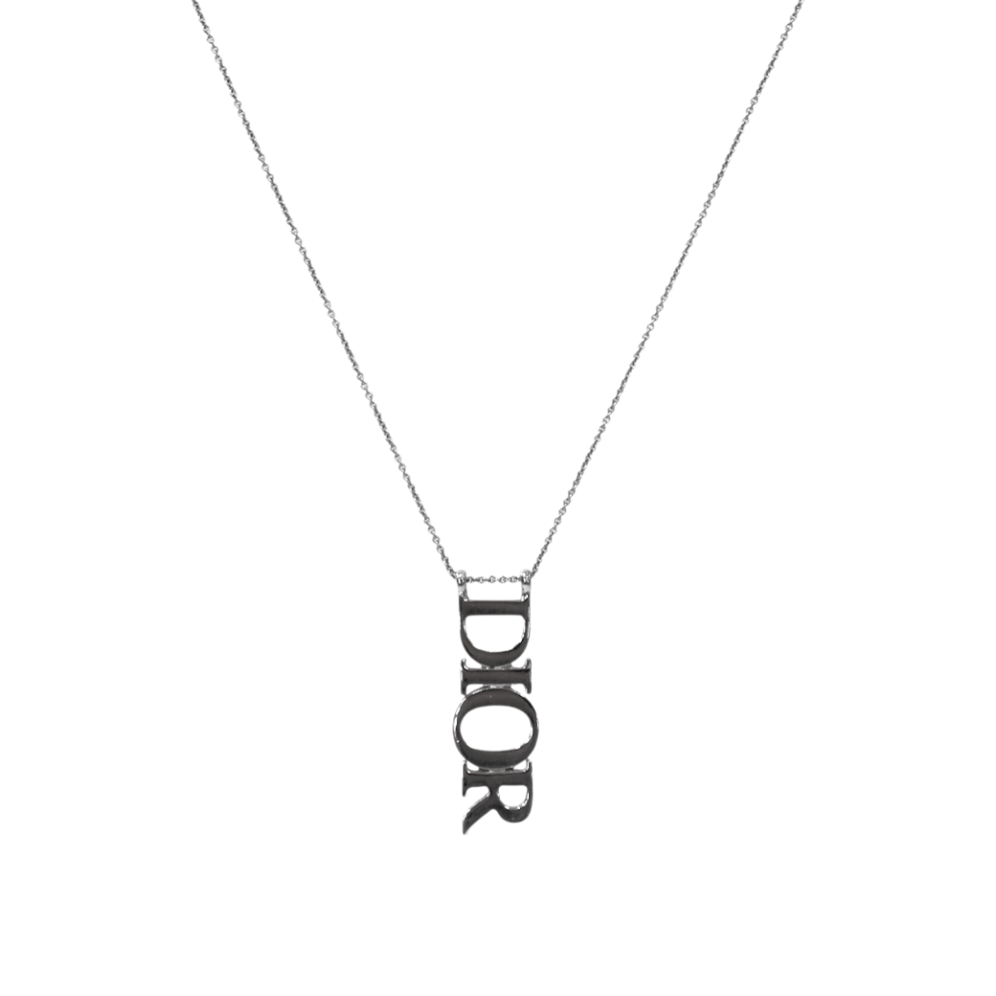 디올 세로 디올 실버 목걸이 A-B53057(Dior Vertical Silver Necklace A-B53057)