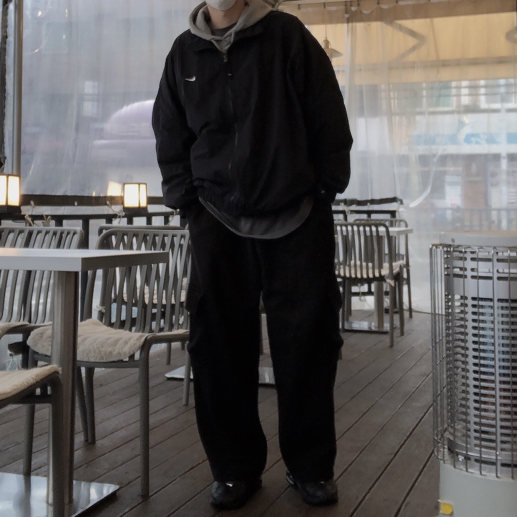 Nike x Drake Nocta Hot Step 2 Black, Nike NRG Solo Swoosh Woven Track Jacket Black - Asia 착용 스타일 - 3