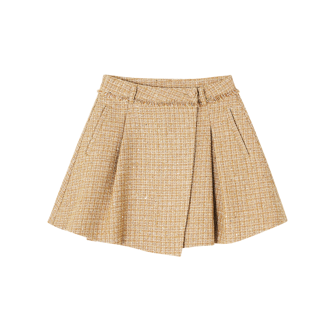 WI2SK202BE (W) SONGZIO Asymmetric Tweed Set Skirt Beige