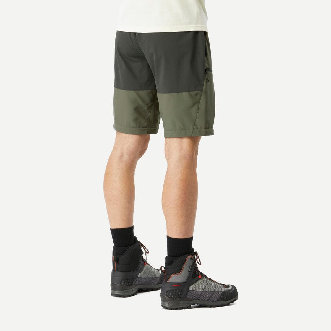 데카트론 남성 백패킹 투인원 집오프 바지 MT500 브론즈 카키 그린(DECATHLON Men's Backpacking 2-in-1 Zip-Off Trousers MT500 Bronze Khaki Green) - 3