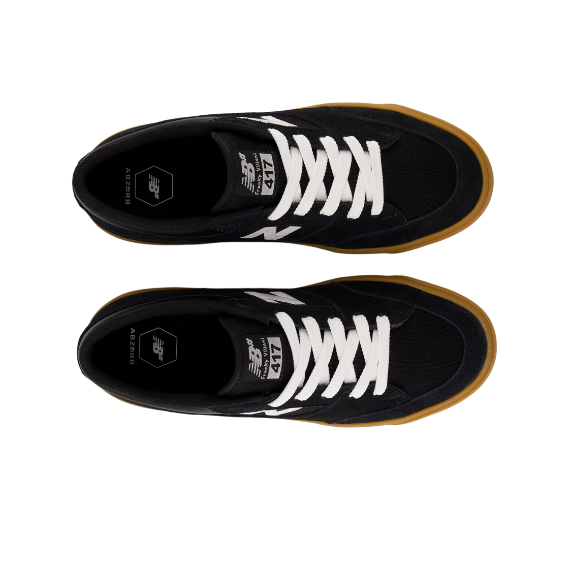 뉴발란스 x 프랭키 빌라니 뉴메릭 417 로우 블랙 NB 103 화이트(New Balance x Franky Villani Numeric 417 Low Black NB 103 White) - 2