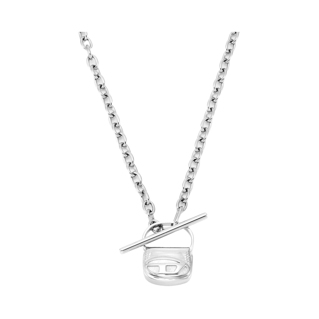 DX1593040 [25% 쿠폰] Diesel Dx1593040 Stainless Steel Bag Charm Neckless Silver