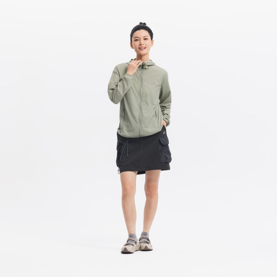 데카트론 여성 하이킹 윈드 자켓 헬륨 100 세이지 그린(DECATHLON Women's Hiking Wind Jacket Helium 100 Sage Green) - 9