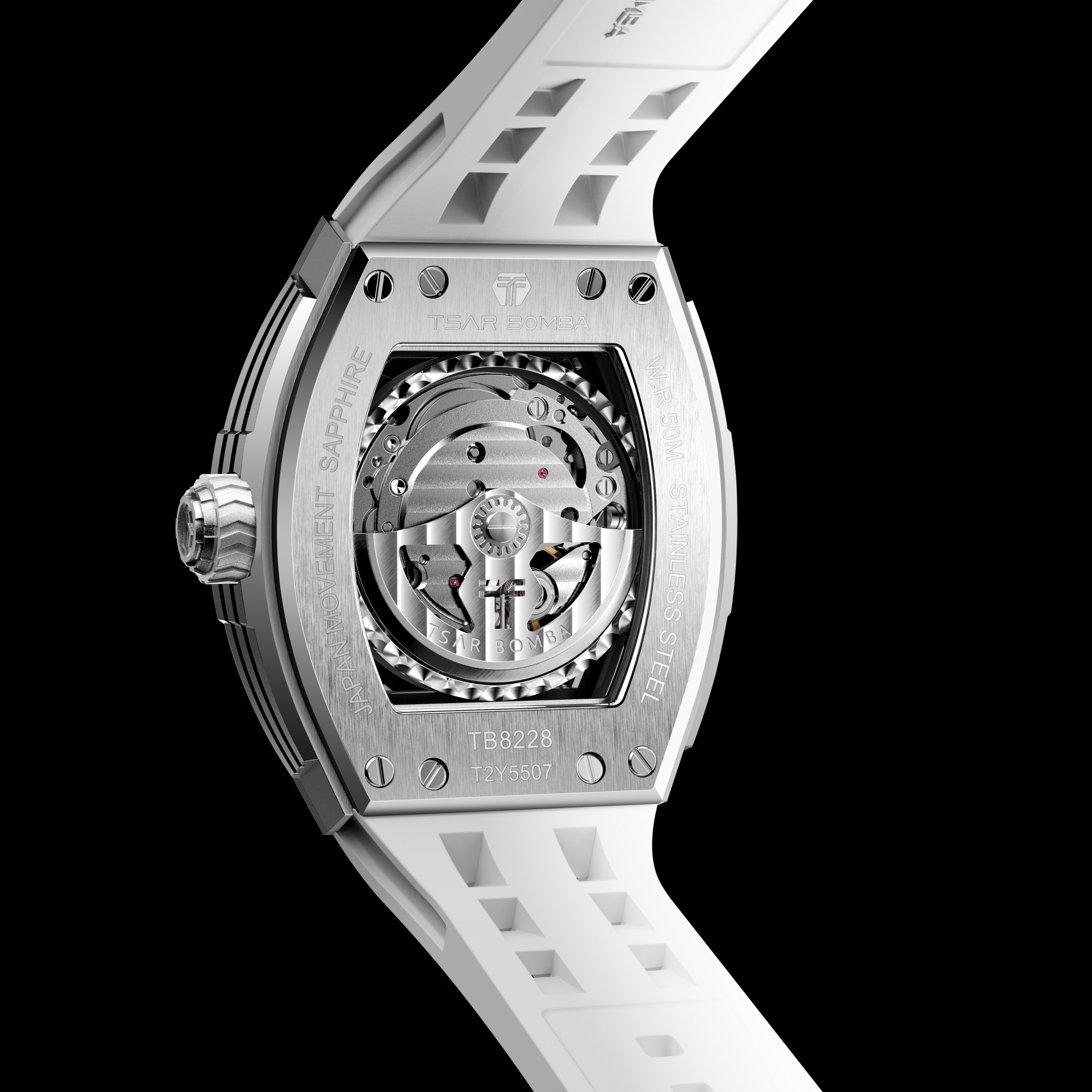 Tsar Bomba Elemental-Carbon Fiber Automatic  TB8228CF-04 Ellegant White 착용 스타일 - 5