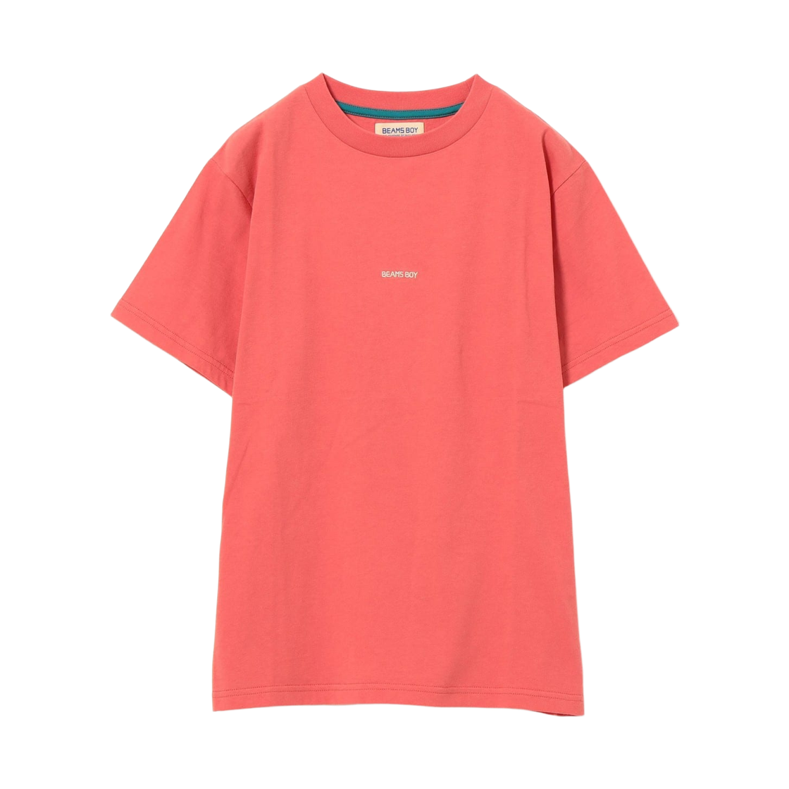 13-04-1065-101 (W) Beams Boy Embroidered Crew T-Shirt Pink