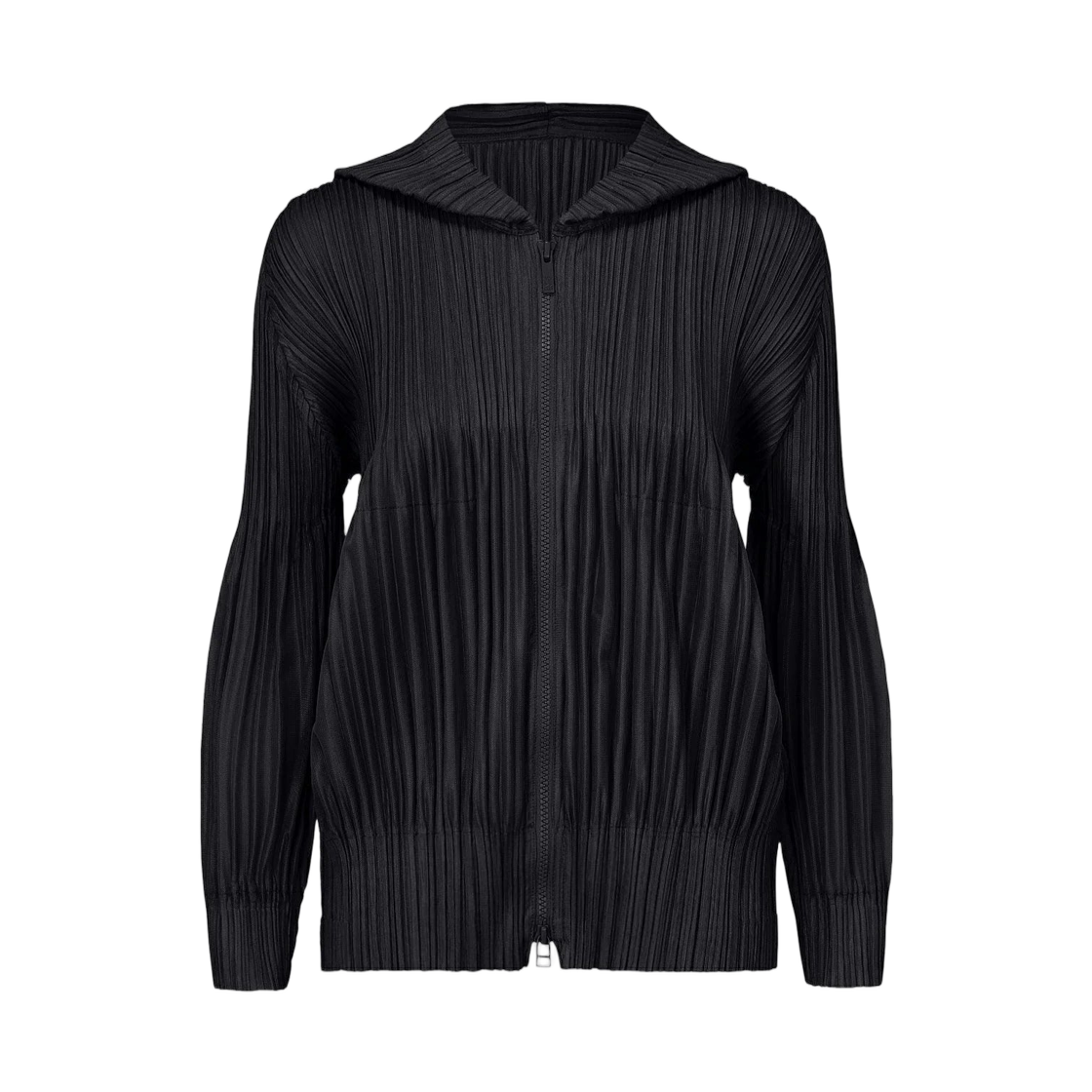 PP15-JC401-15 (W) Pleats Please Issey Miyake Fluffy Basics Blouson Black