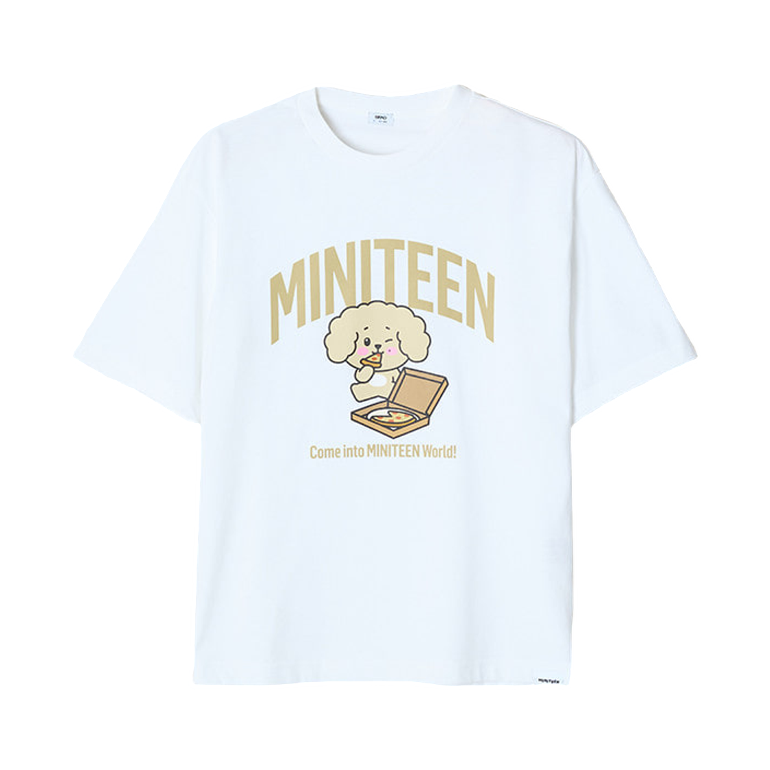 스파오 x 미니틴 숏슬리브 티셔츠 베이지(Spao x Miniteen Short Sleeve T-Shirt Beige) - 1