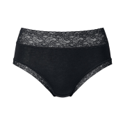 (W) Uniqlo Soft Modal Just Waist Lace Brief Black
