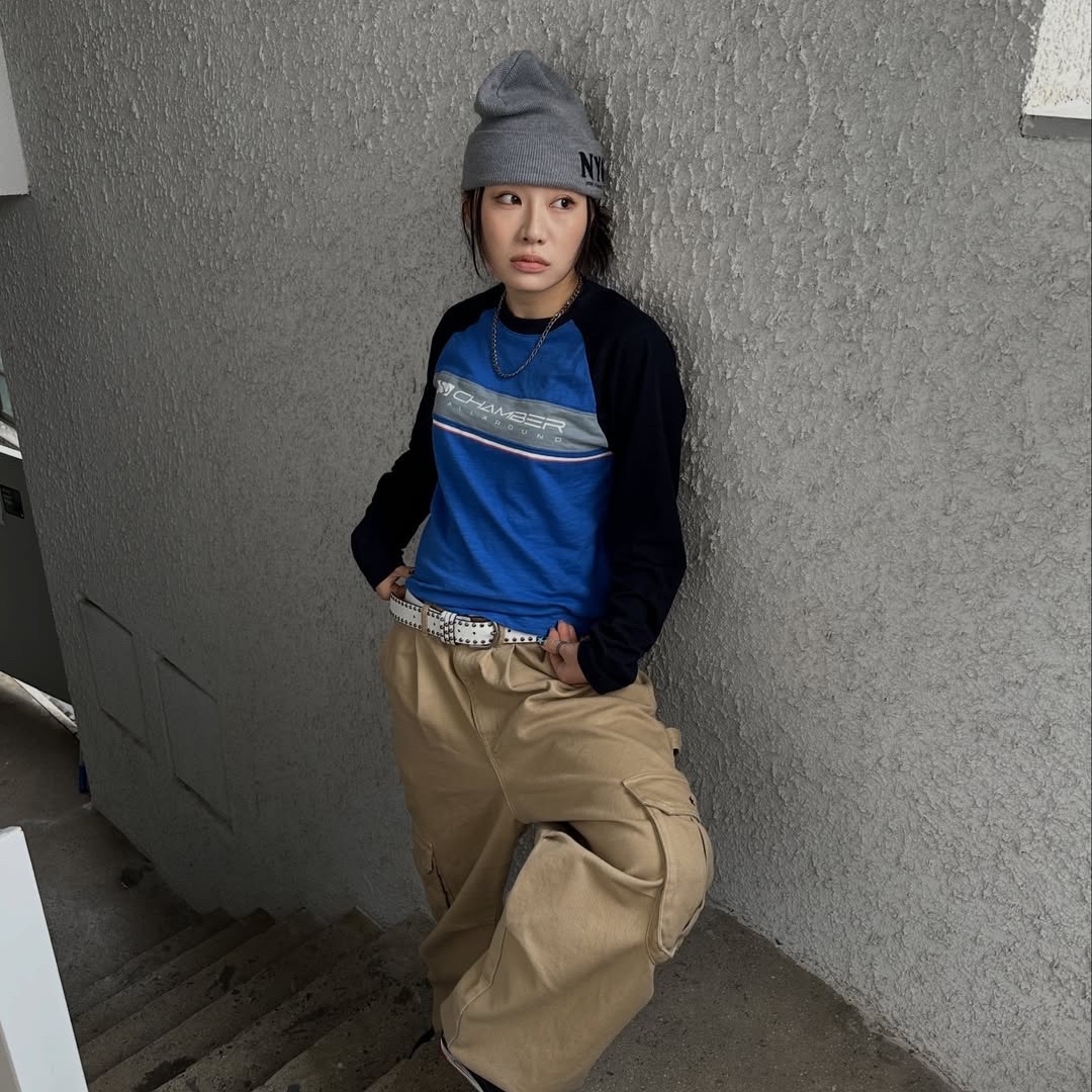 SPORT CHAMBER SC Node T-shirt BLUE 착용 스타일 - 1