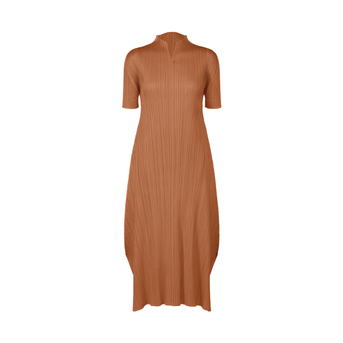 PP61-JH136-44 (W) Pleats Please Issey Miyake Monthly Colors March Dress Brown