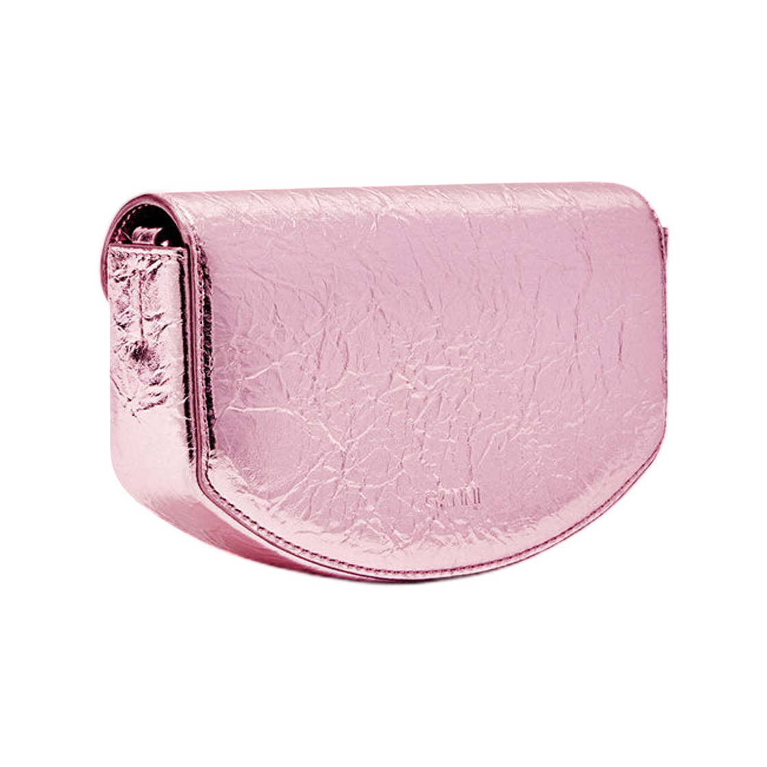 가니 루루 월렛 온 체인 메탈릭 실버 핑크(Ganni Lulu Wallet On Chain Metallic Silver Pink) - 2