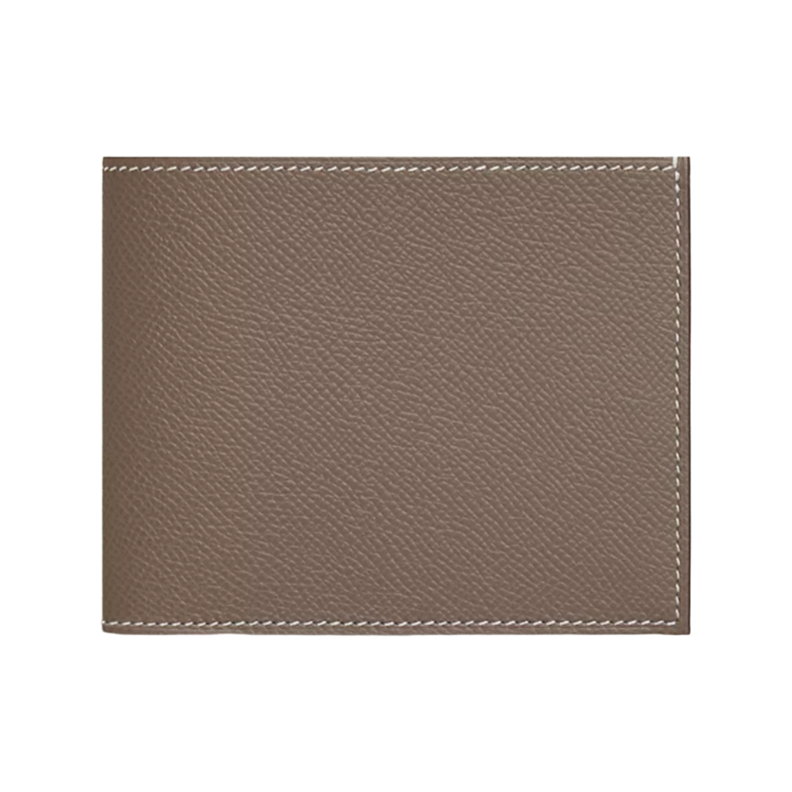 H087014CAAC Hermes Citizen Twill Compact Card Holder Epsom Calfskin & Etoupe Vert Mangrove Gris Pantin