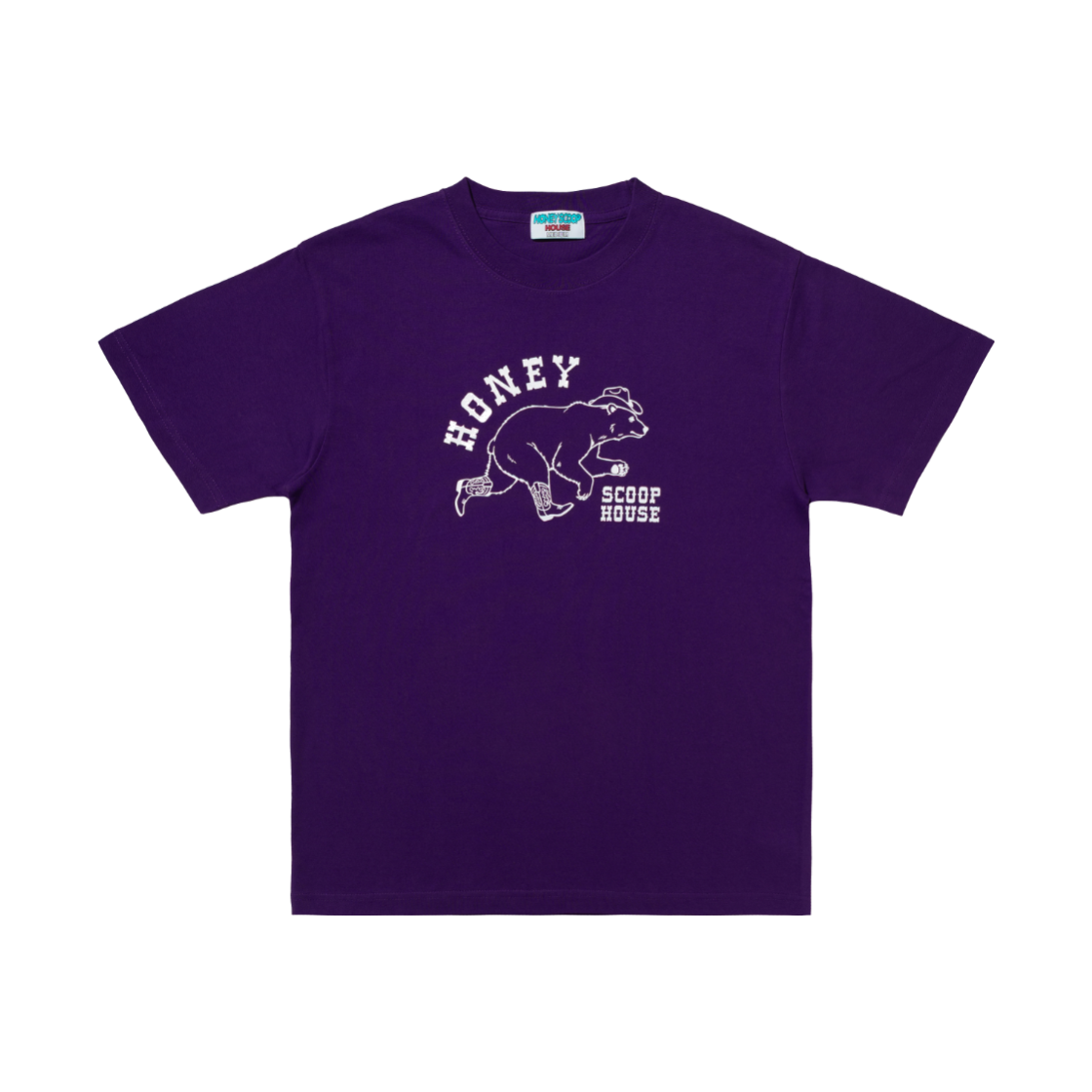 허니스쿱하우스 웨스턴 베어 티 퍼플(Honey Scoop House Western Bear Tee Purple)
