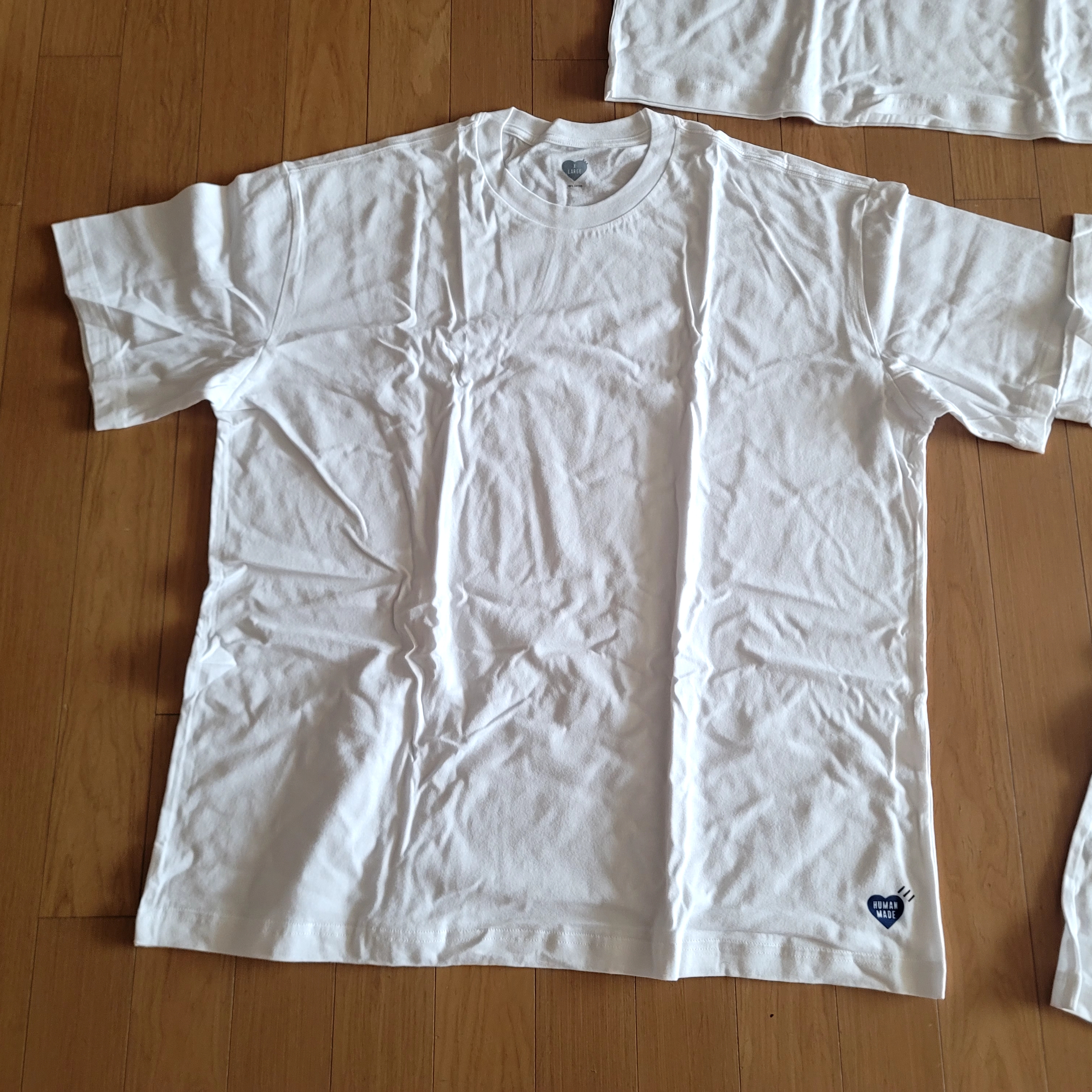Human Made T-Shirts White (3 Pack) 착용 스타일 - 2