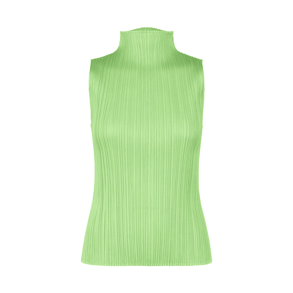 (W) 플리츠 플리즈 이세이 미야케 뉴 컬러풀 베이직 4 슬리브리스 탑 라이트 그린((W) Pleats Please Issey Miyake New Colorful Basics 4 Sleeveless Top Light Green) - 1
