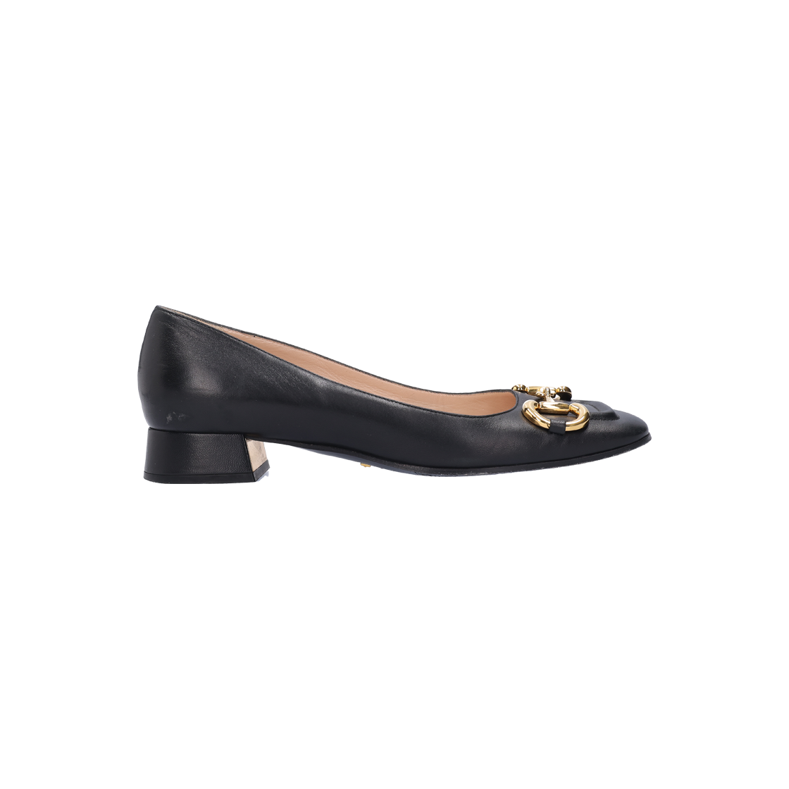 IT4SWT5MNRWC Gucci 645600 Horsebit Leather Ballet Flats in Black