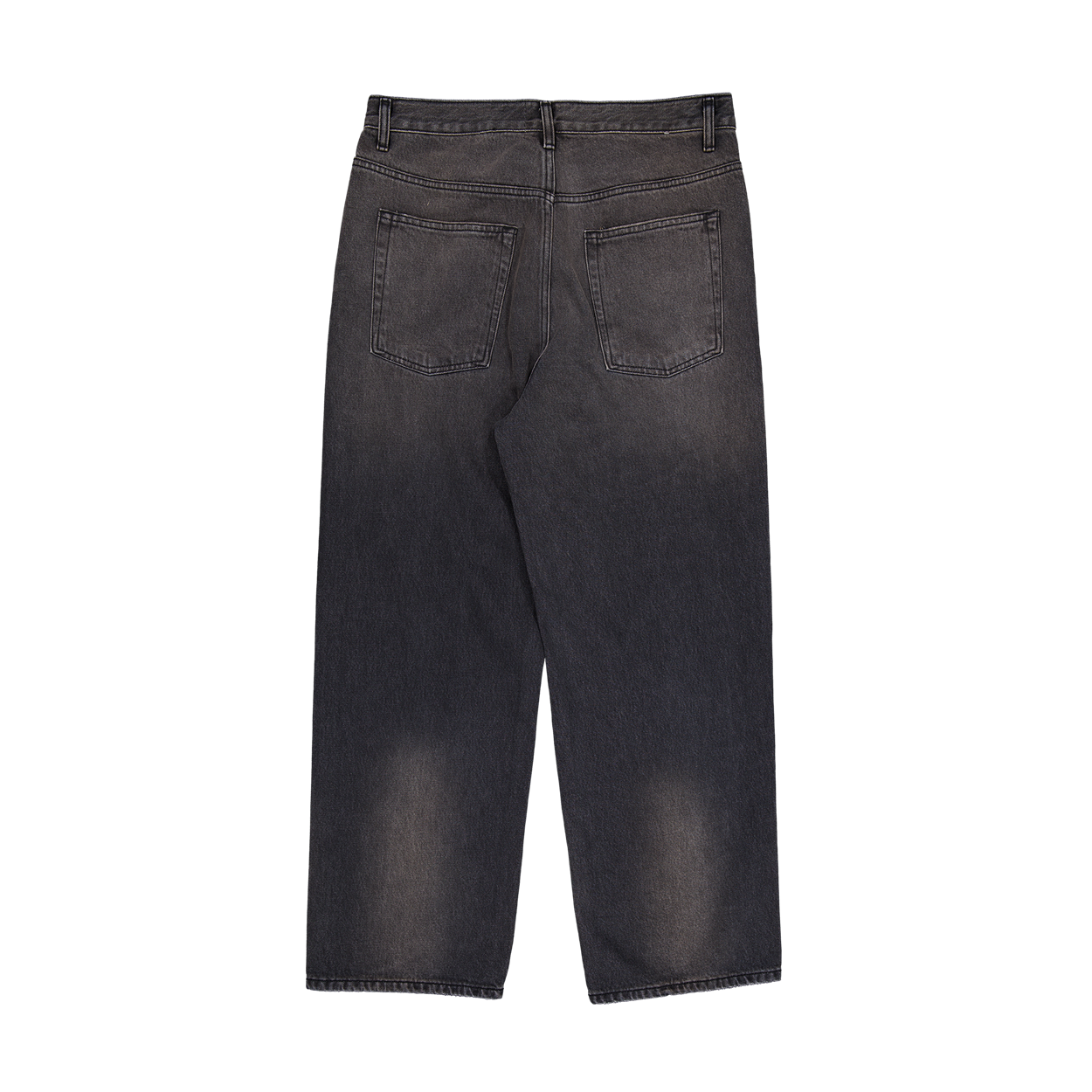 언더마이카 무.174 클래식 로고 브러쉬 워시드 배기 진 워시드 블랙(Undermycar Mu.174 Classic Logo Brush Washed Baggy Jeans Washed Black) - 4