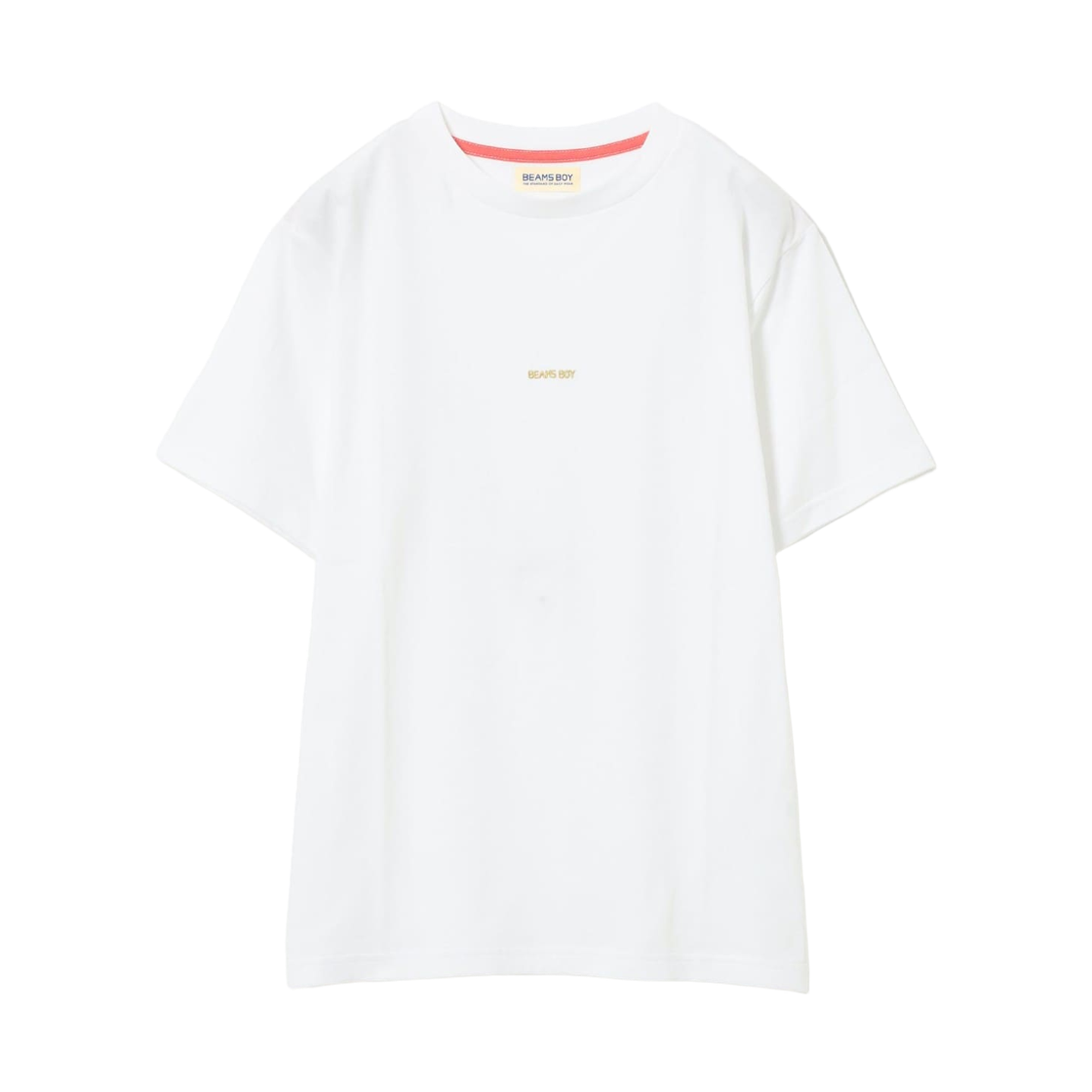 13-04-1065-101 (W) Beams Boy Embroidered Crew T-Shirt Off White