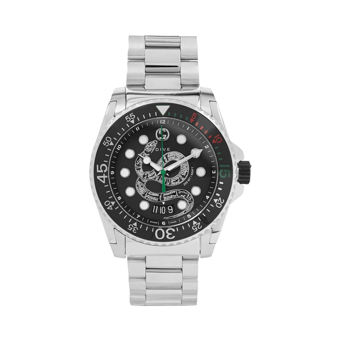 YA136218 [25% 쿠폰] Gucci Dive Quartz 45mm Stainless Steel Black
