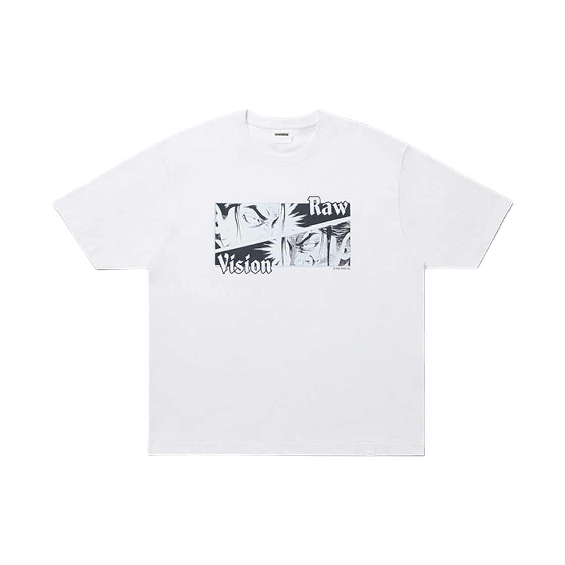 노매뉴얼 x 김성모 개나리 VS 결호 백색(NOMANUAL x Kim Sung Mo Raw Vision T-shirt White)