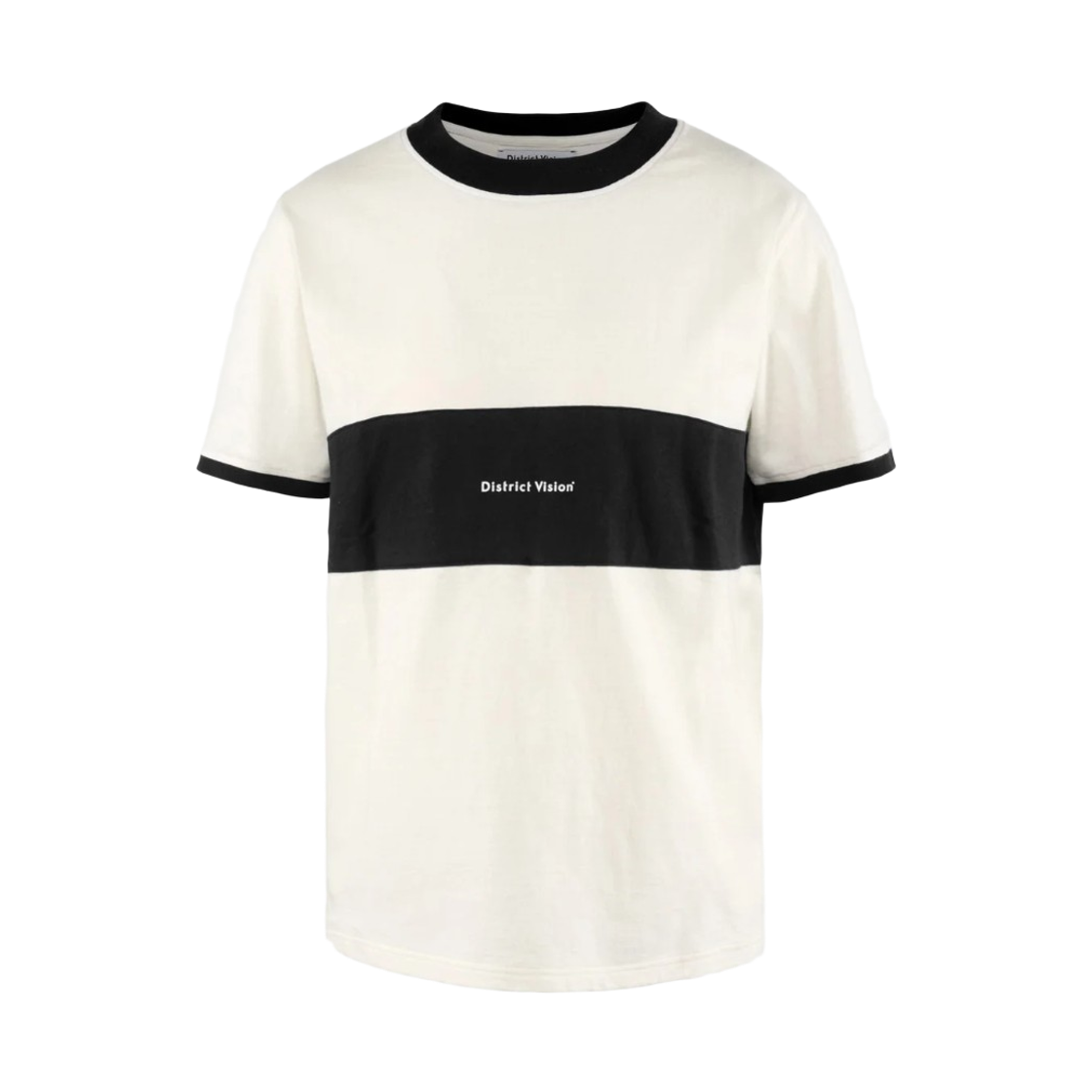 디스트릭트 비전 재팬 코튼 링거 티셔츠 빈티지 화이트 블랙(District Vision Japan Cotton Ringer T-Shirt Vintage White Black)