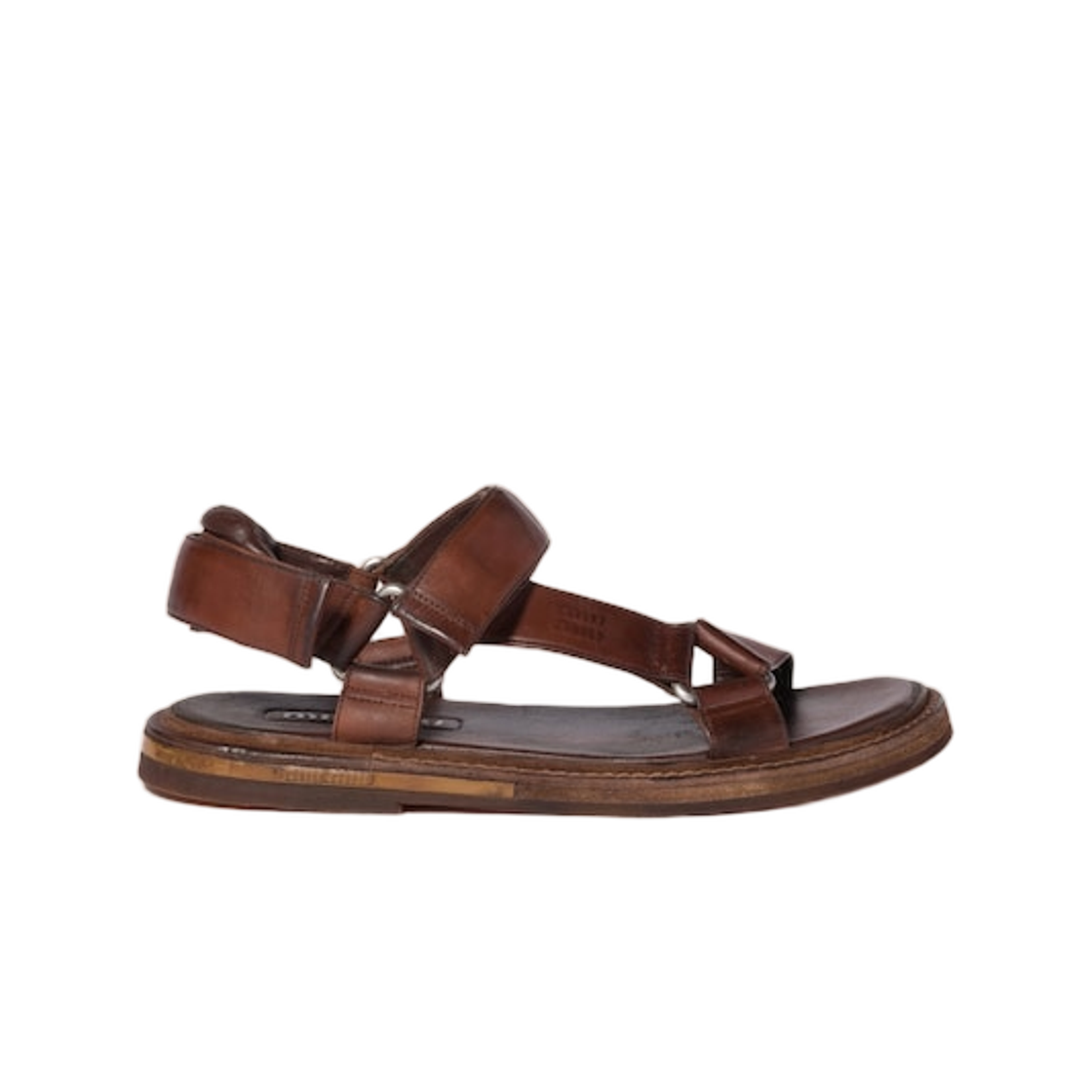 (W) 미우 미우 레더 샌들 커피((W) Miu Miu Leather Sandals Coffee)