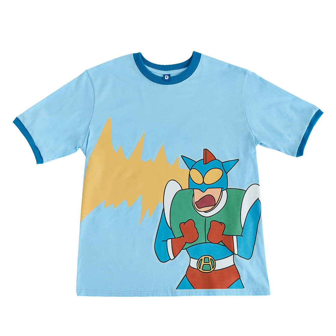 댄꼼마 X 짱구 액션빔! 액션가면 야광 반팔 티셔츠(DANCOMMA x Crayon Shin-chan Action Beam! Action Mask Glow-in-the-Dark Short Sleeve T-Shirt)