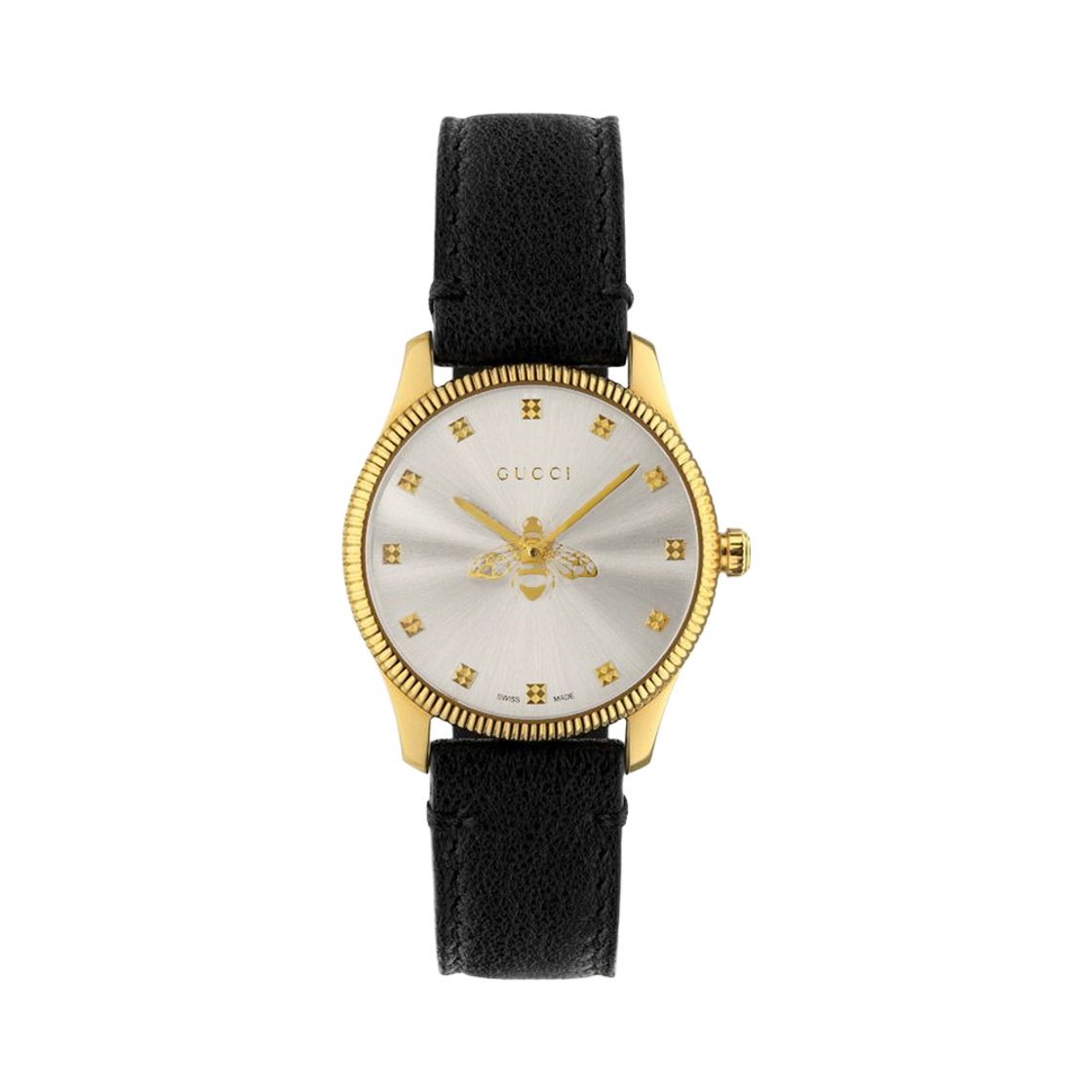 YA1265023 [20% 쿠폰] Gucci G-Timeless Quartz 29 mm Leather Silver Black