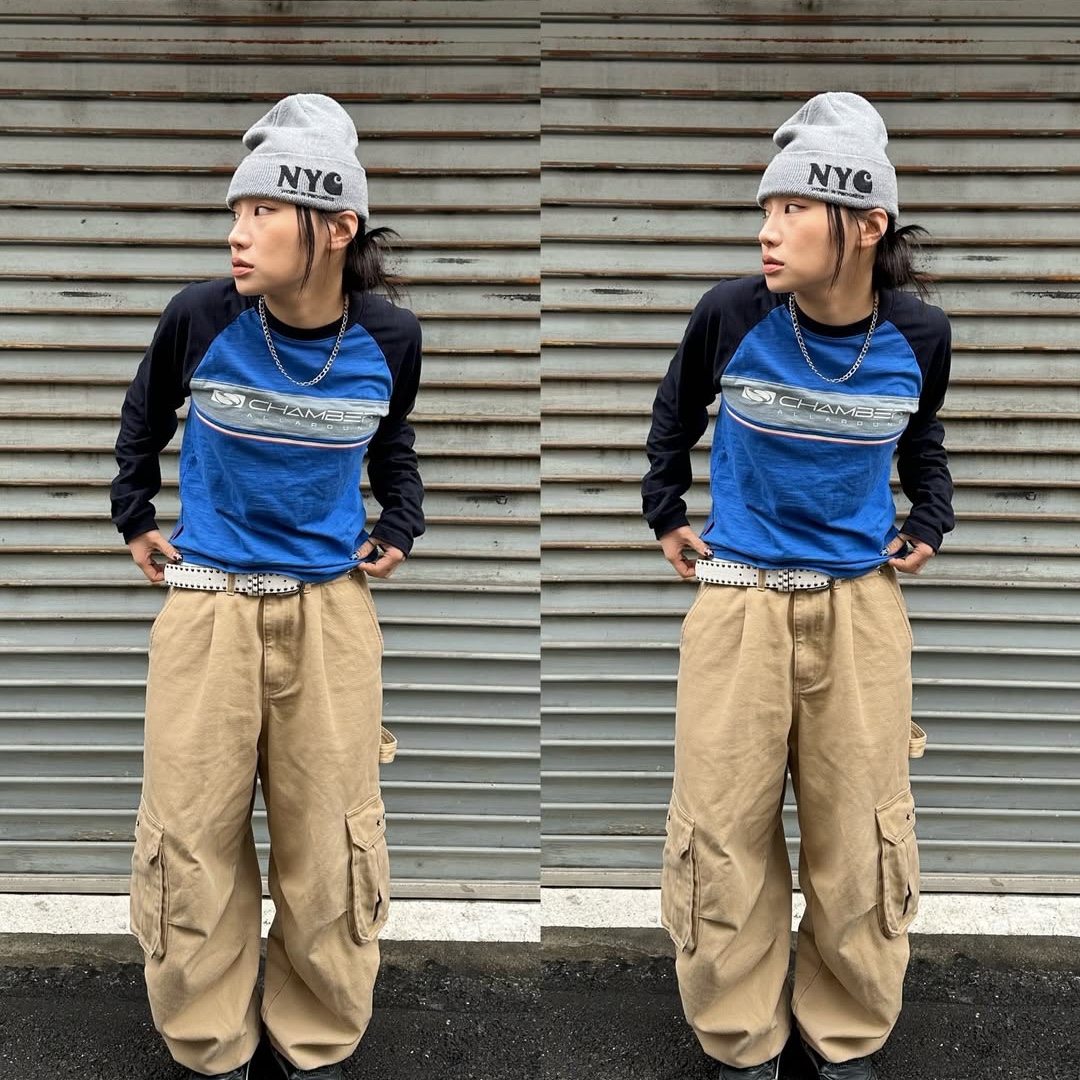 SPORT CHAMBER SC Node T-shirt BLUE 착용 스타일 - 2