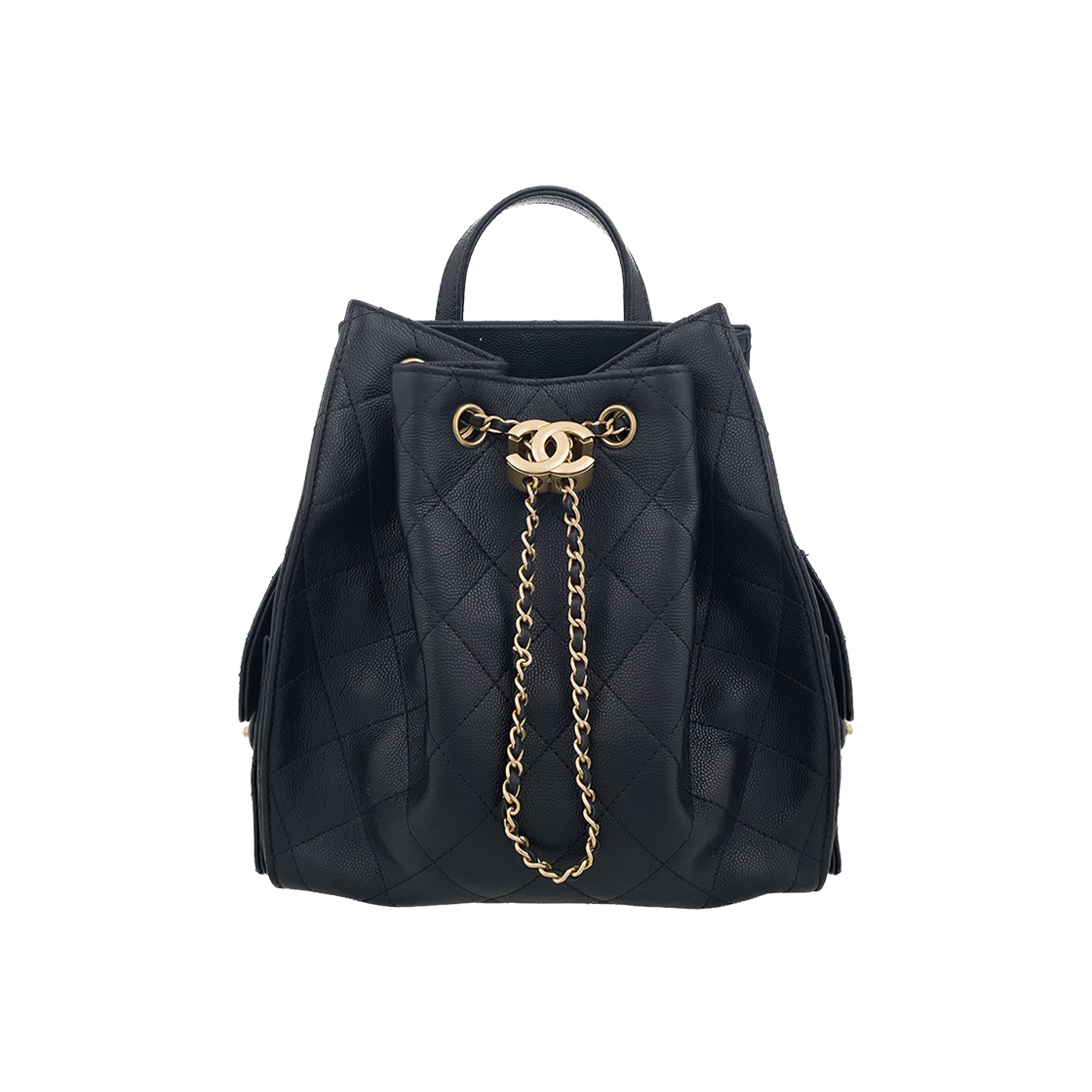 IT9HLCC2LSKS Chanel Medium 25 Backpack in Black Vintage Caviar