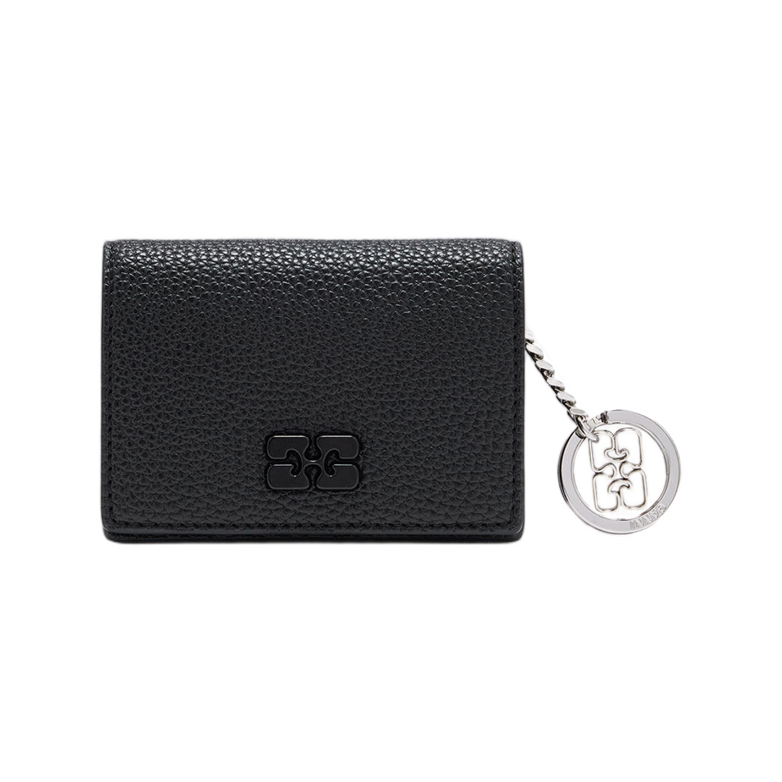 가니 카드 홀더 플랩 그레인드 블랙(Ganni Card Holder Flap Grained Black)